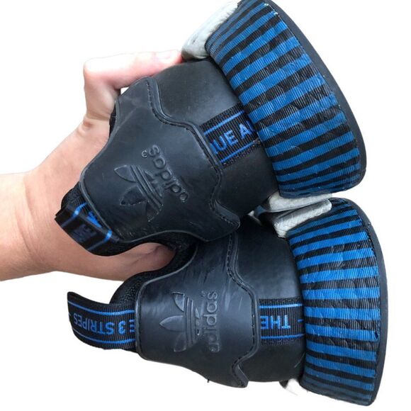 Rare 2020 Adidas NMD R1 Black Metal Grey Lush Blue Size 13 - Picture 8 of 16